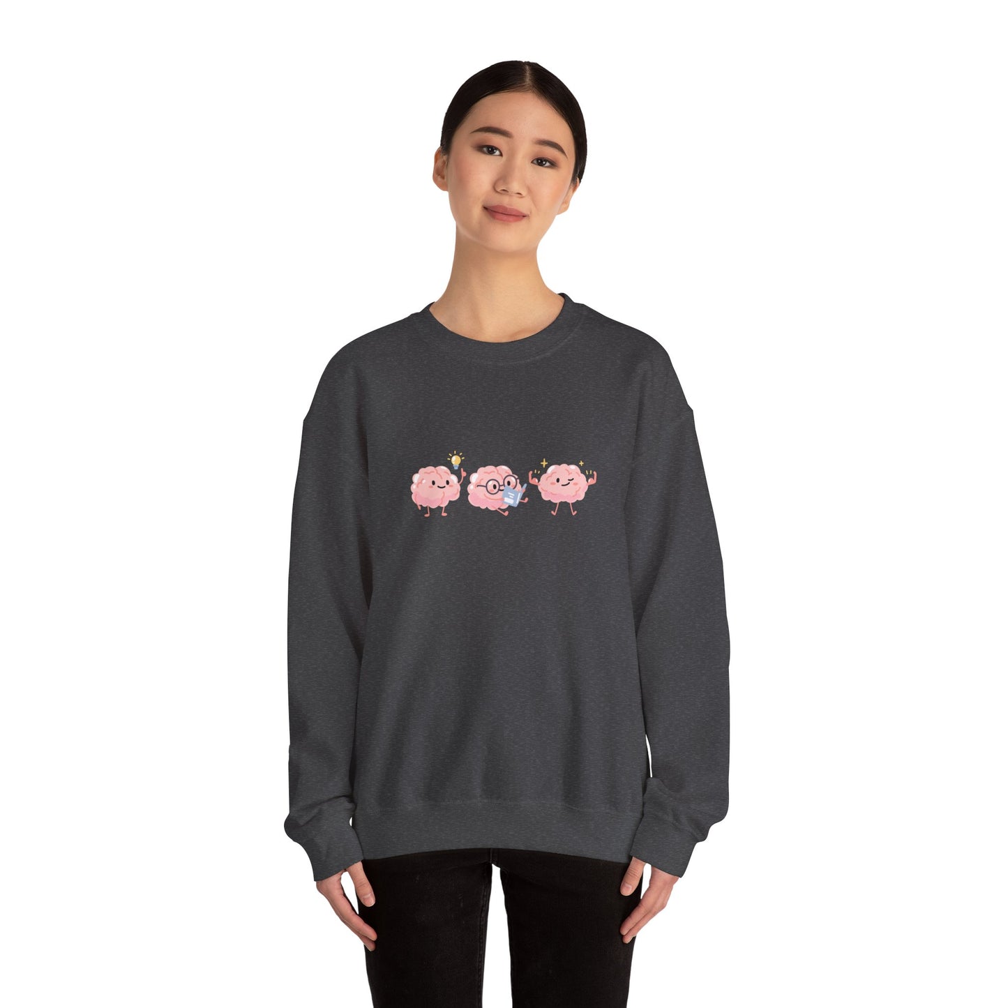 Happy Brain Sweatshirt - Unisex Garment-Dyed Pullover for Moms