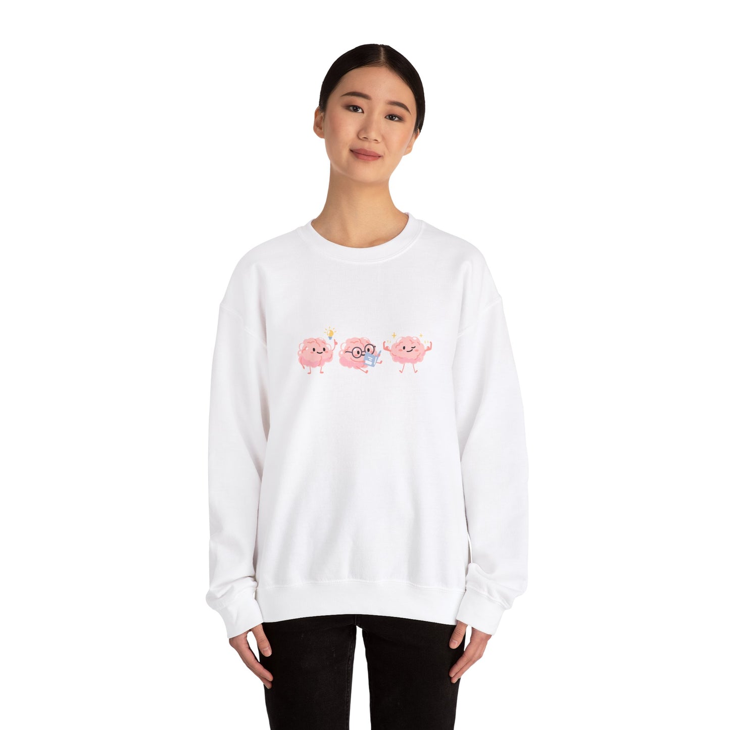 Happy Brain Sweatshirt - Unisex Garment-Dyed Pullover for Moms