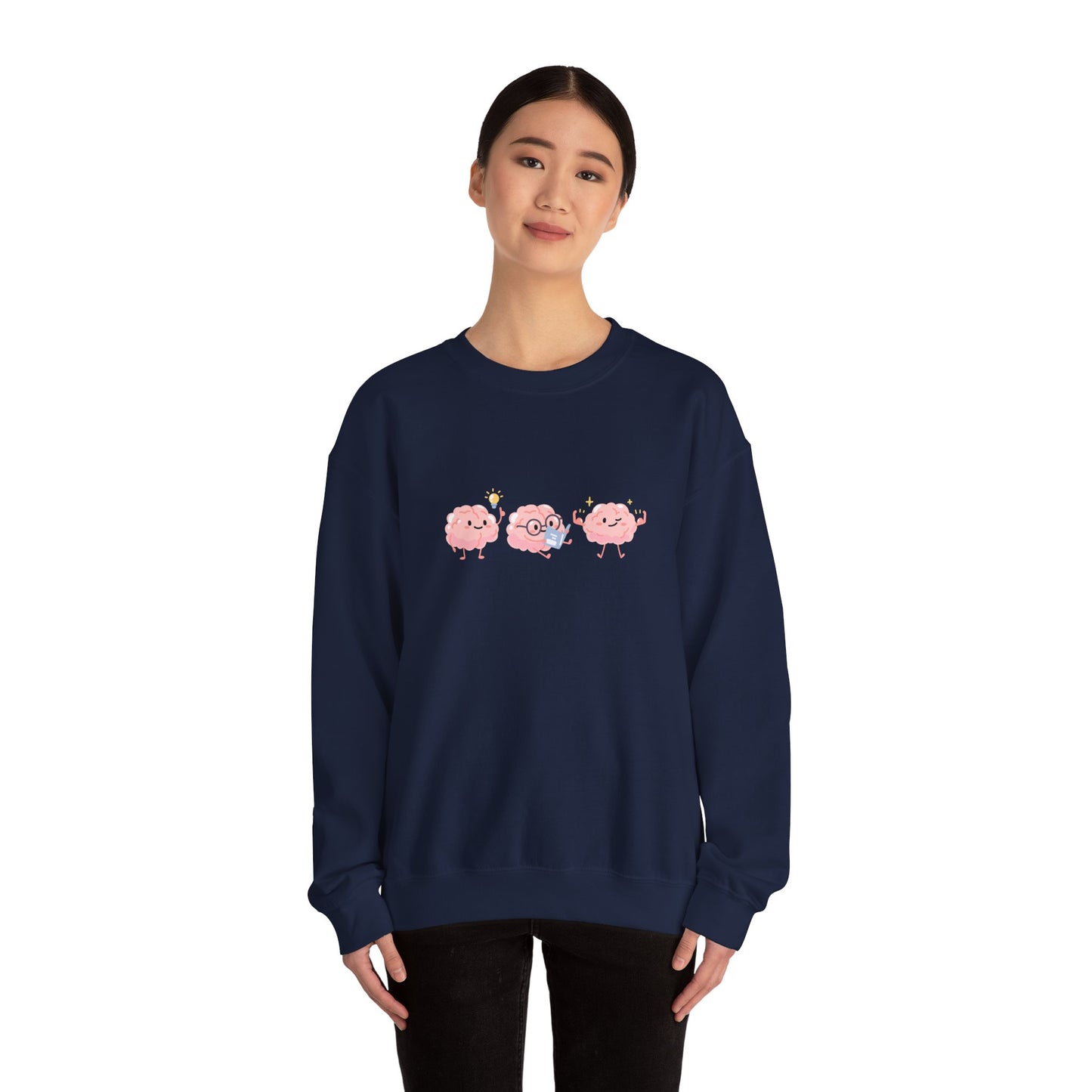 Happy Brain Sweatshirt - Unisex Garment-Dyed Pullover for Moms