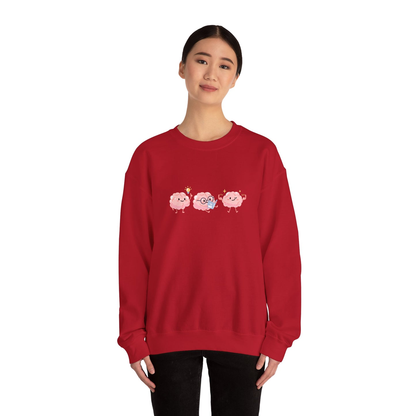 Happy Brain Sweatshirt - Unisex Garment-Dyed Pullover for Moms