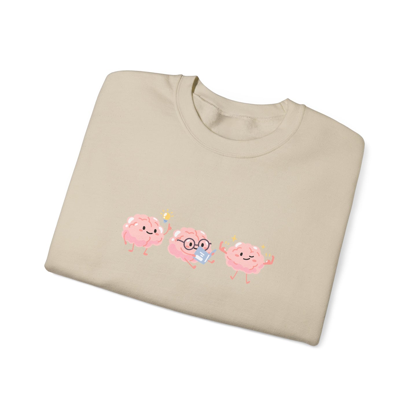 Happy Brain Sweatshirt - Unisex Garment-Dyed Pullover for Moms